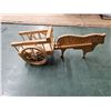 Image 2 : 13" Handcrafted Bull & Wagon