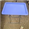 Image 4 : Small Black table and blue tv tray
