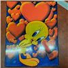 Image 1 : Tweety bird poster wooden back 20"L by 16"W