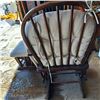 Image 4 : rocking chair with rocking foot rest (chair is 3ft H by 2.5ft W)(stool is 1.75ft by 1.5ft)