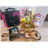 Image 1 : Lot of girls toys: toy guitar, Monster High music box/play set, Project MC2 diary, LOL OMG doll, KIS