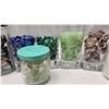Image 3 : Garden/Plant Decor Lot – shells, stones, glass, sand, small pots