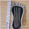 Image 1 : vintage hot rod 9" long barefoot chrome gas pedal cover with dimmer switch