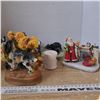 Image 2 : lot of ceramic houses, figurines and salt and pepper shakers