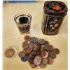Image 1 : Gold Plated ShotGlass/Old Pennies/Terry Fox Dollar