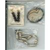 Image 1 : Gemstone Jewellery by Tysons' Earrings made in canada. Stone Brooch, Silver Bracelet