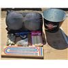 Image 1 : Cribbage Board/Light Switch Plates/Bag Of Wire/2 Volleyballs/Misc Tools