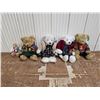 Image 1 : 5x Vintage Russ Teddy Bears