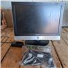 Image 1 : Daenyx 17" tv (missing part of power cable) and tv wall mounting brackets