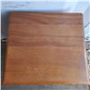 Image 2 : wooden end table- 15"L by 13.5"W by 23"H