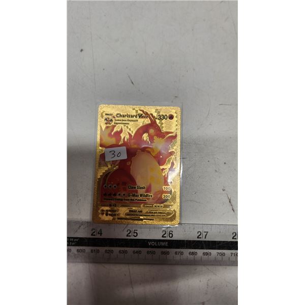 Charizard Vmax gold metallic pokemon card unofficial