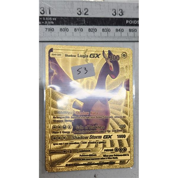 Shadow Lugia GX gold metallic pokemon card unofficial - Schmalz Auctions Shadow Lugia GX gold metallic pokemon card unofficial - Schmalz Auctions