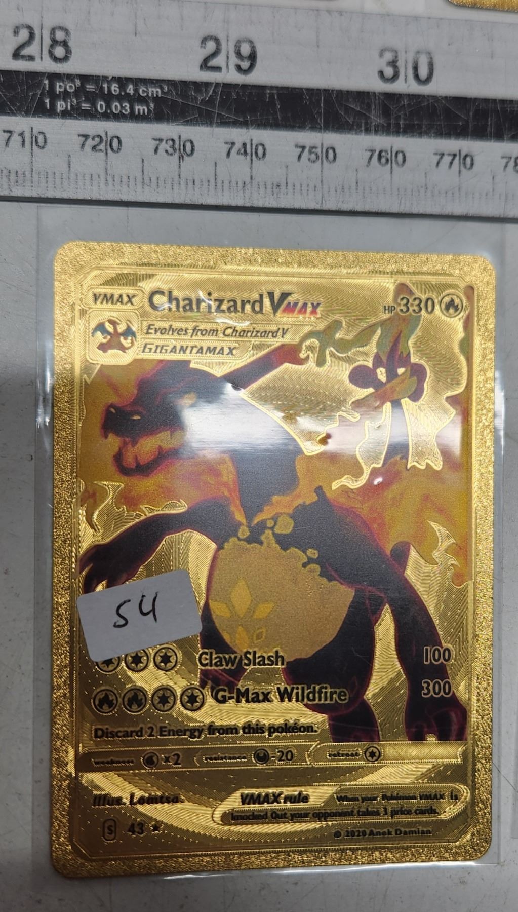 Charizard Vmax gold metallic pokemon card unofficial - Schmalz Auctions Charizard Vmax gold metallic pokemon card unofficial - Schmalz Auctions