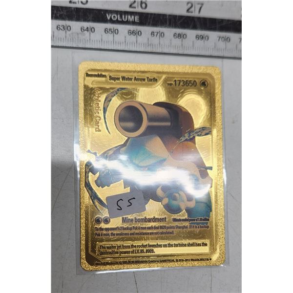 Super Water arrow turtle gold metallic pokemon card unofficial - Schmalz Auctions Super Water arrow turtle gold metallic pokemon card unofficial - Schmalz Auctions