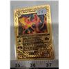 Image 1 : Blaine's Charizard Gold metallic pokemon card unofficial