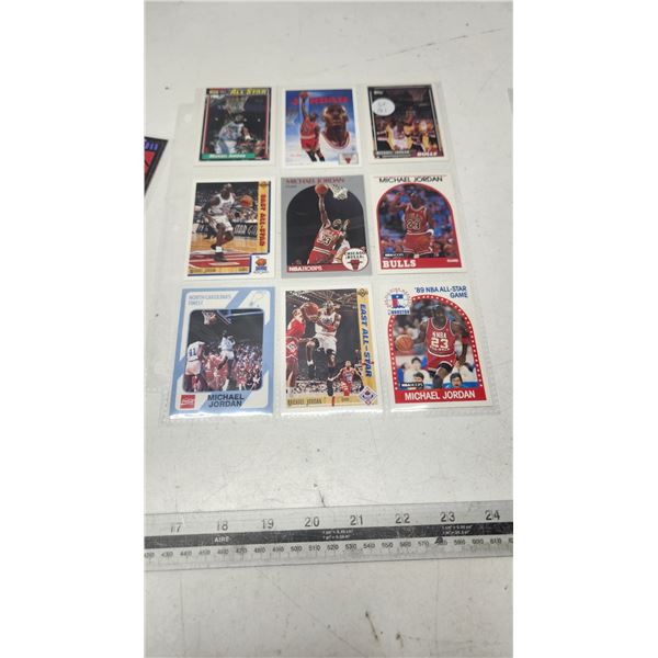 9 Various NBA Michael Jordan cards