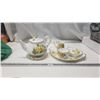 Image 1 : Royal Albert yellow tea Rose pattern 5 piece teapot, tray, sugar, cream