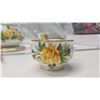 Image 3 : Royal Albert yellow tea Rose pattern 5 piece teapot, tray, sugar, cream