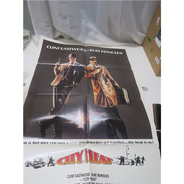 Original movie poster 1984 City Heat Clint Eastwood (folded)