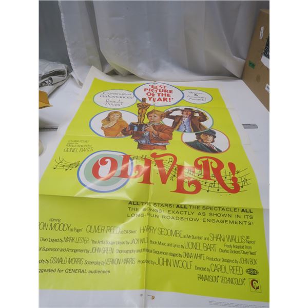 Original Movie poster 1967 Oliver   Oliver Reed  (folded)