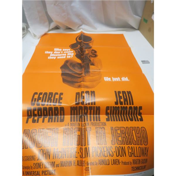 Original Movie poster 1967 Rough Nite in Jericho George Pepard (folded)