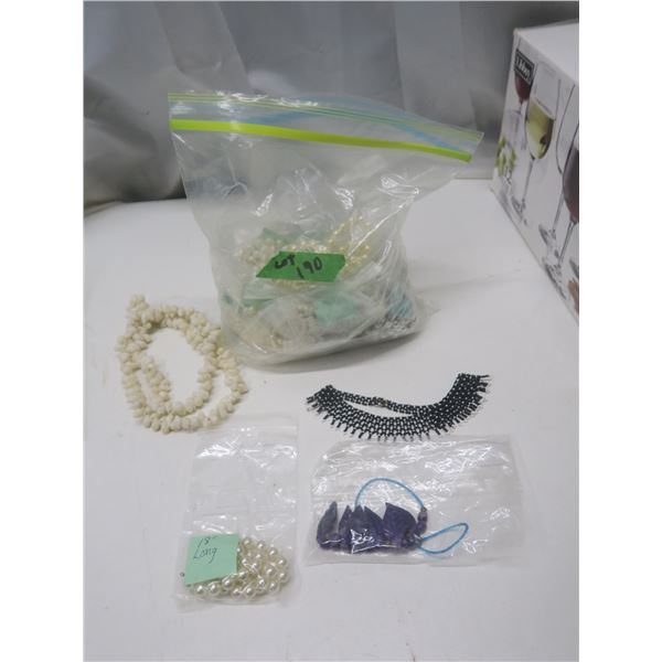 Bag of necklaces, bracelts various lengths