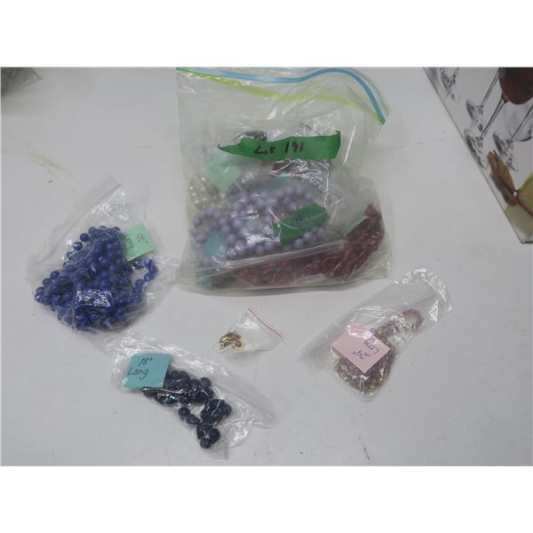 Bag of necklaces, bracelts various lengths