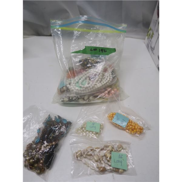 Bag of necklaces, bracelts various lengths