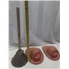 Image 5 : (2) Texaco Fire Chief Gasoline Hats and Rapid Laundry Washer Plunger.