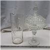 Image 1 : Glass pitcher and candy dish