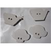 Image 4 : 4 Vintage Homespun Traditions Ceramic Buttons