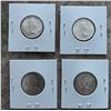 Image 2 : 352 - Silver quarters lot of 4 from 1963, 1964, 1967, 1967.