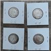 Image 2 : 353 - Silver quarters lot of 4 from 1938 x 3, 1939 x 1.