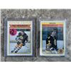 355 – Ray Bourque 1982 83 lot of 2 O Pee Chee (OPC) hockey cards. See pics.