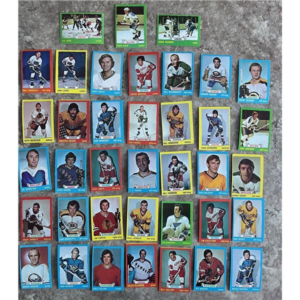 358- 1973-74 Topps hockey lot of 38 different cards. Excellent condition. Fran Huck.