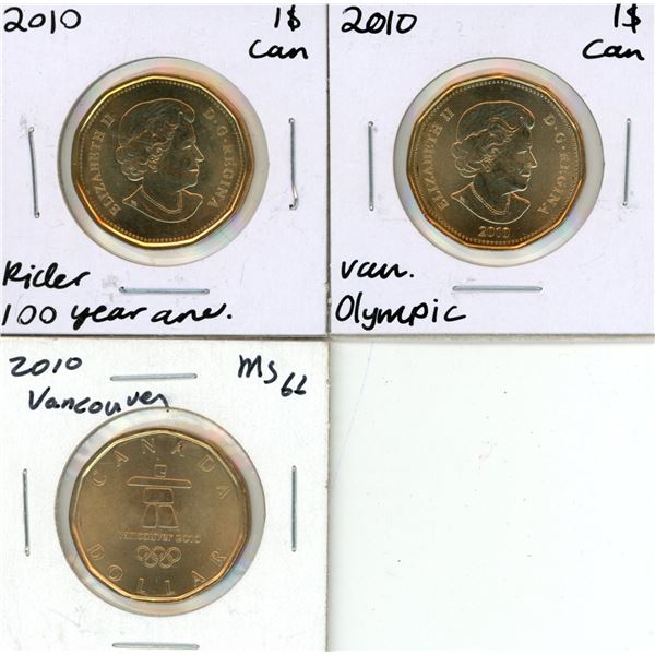 2014 Oh Canada Maple Leaf, 2021 Gold Rush and 2022 Canadian Loonie.