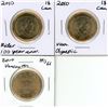 Image 1 : 2014 Oh Canada Maple Leaf, 2021 Gold Rush and 2022 Canadian Loonie.