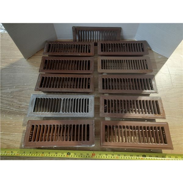 10 Metal Floor Registers.