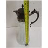 Image 3 : Vintage Italian Silver Plated Victorian Cut Crystal Claret Jug.