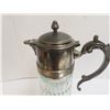 Image 4 : Vintage Italian Silver Plated Victorian Cut Crystal Claret Jug.