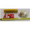 Image 1 : Prince Albert Northern Bus and Credit Union Piggy Bank and Majorette.