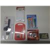 Image 1 : Lot of Misc. Items . (Pizza Cutter, Small Chooping  Board, Cutter, Small Electric Burner Liners, Etc