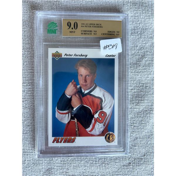 1991-92 - Upper Deck - Peter Forsberg  - Rookie Card - Graded Mint