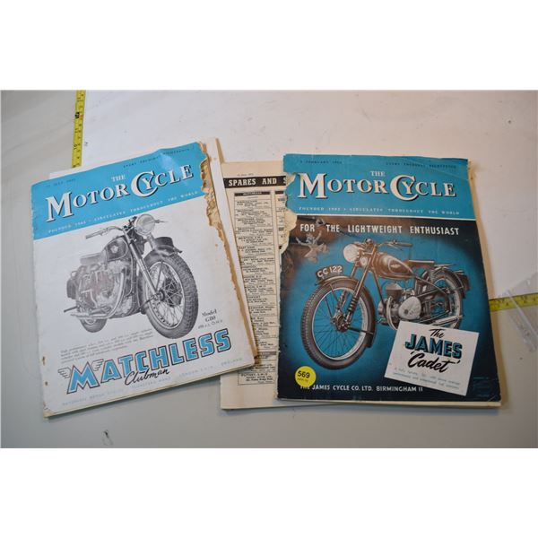 1952 british motorcycle magazines -poor