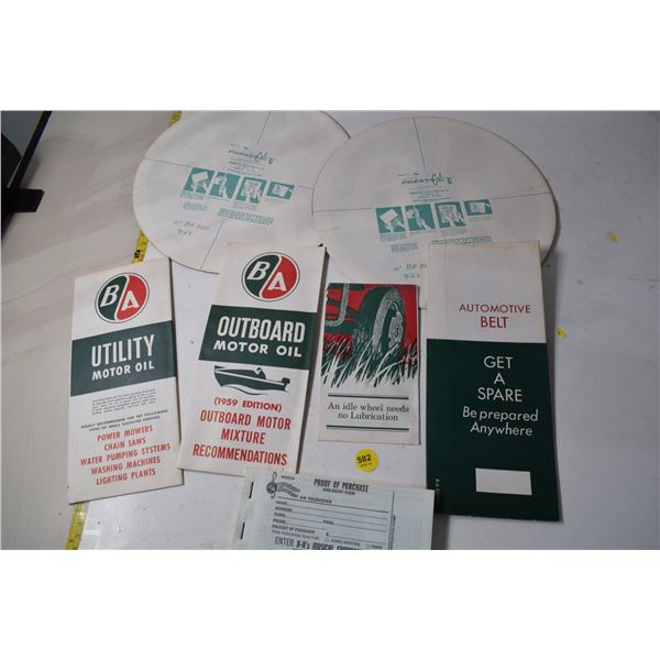 B/A oil advertising lot-1962 decals