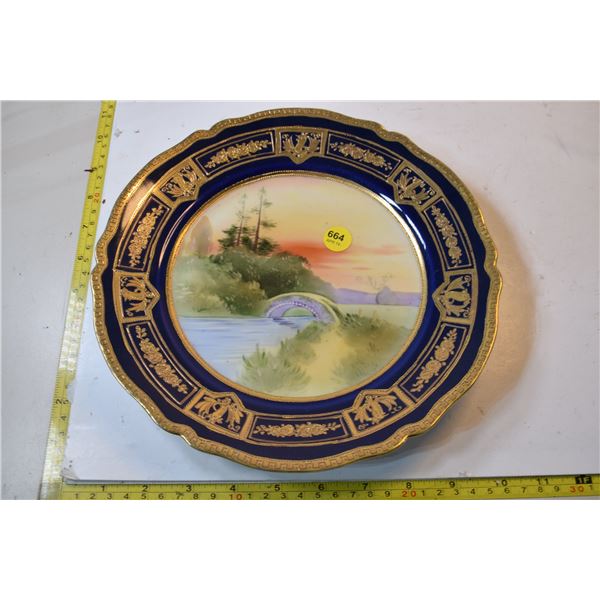 Hand painted nippon plate