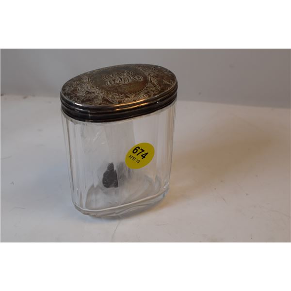 Sterling top jar