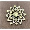Image 1 : Fashion Jewelry "Snowflake Rhinestone" Vintage Brooch - 3/4"