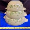 Image 3 : Set of 3 Pyrex "Shanandoah" Yellow Pattern - No Chips