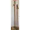 Image 1 : 2 Sets of Tryli Vintage Bamboo Cross Country Ski Poles - Made in Norway
